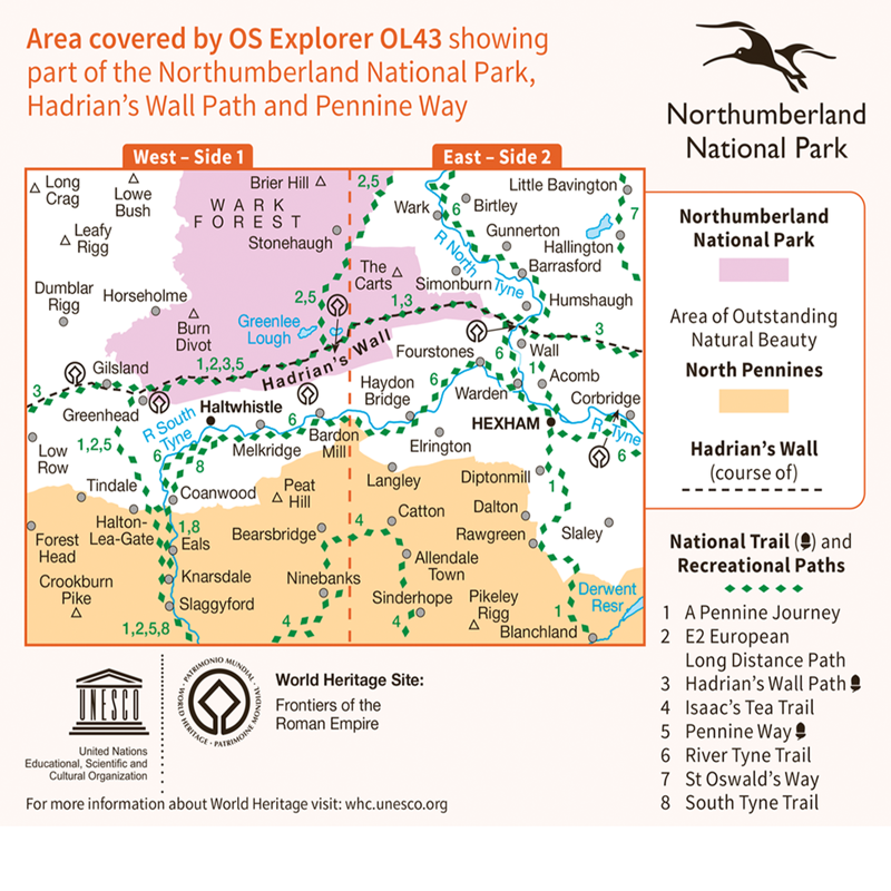OS Explorer Map 43 - Hadrian's Wall-2